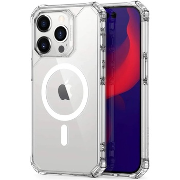 ESR Air Armor HaloLock MagSafe Case - хибриден удароустойчив кейс с MagSafe за iPhone 14 Pro Max (прозрачен)