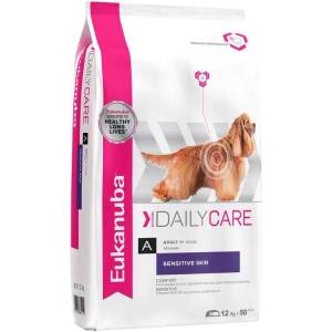 EUKANUBA Daily Care Sensitive Skin - за израснали кучета с чувствителна кожа и козина 12kg