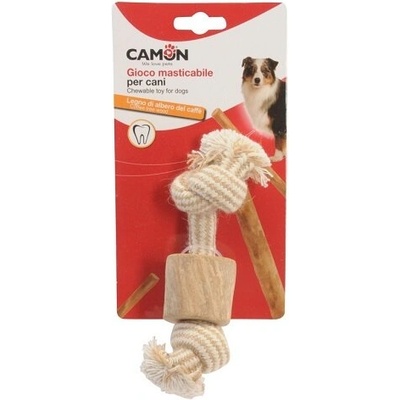 Camon Играчка за куче - въже с двоен възел с кафеено дърво (ad702)
