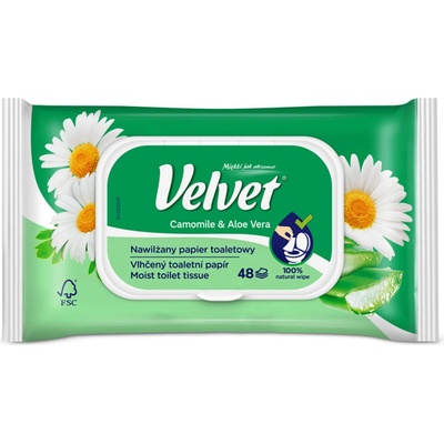 VELVET Camomile & Aloe Vera 48 ks