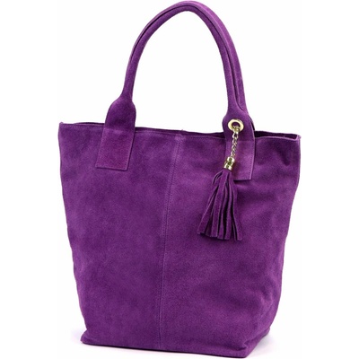 Luka dámska veľká zamatová fialová shopper kabelka A4 26-026