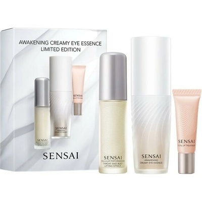 Sensai Limited Edition Throat & Bust Lifting Effect intenzívne sérum na krk a dekolt 19 ml + Total Lip Treatment regeneračná starostlivosť na pery 5 ml + Awakening Creamy Eye Essence rozjasňujúca esen