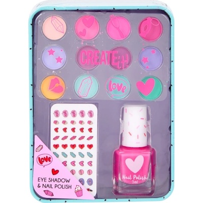 Karton P+P Комплект сенки за очи и лак за нокти в метална кутия