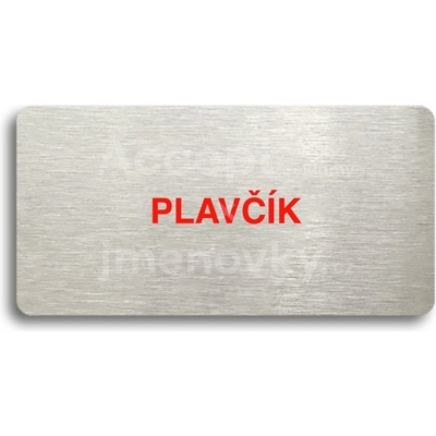 ACCEPT Piktogram PLAVČÍK - stříbrná tabulka - barevný tisk bez rámečku