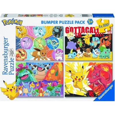 Ravensburger 056514 Pokémon 4x100 dílků