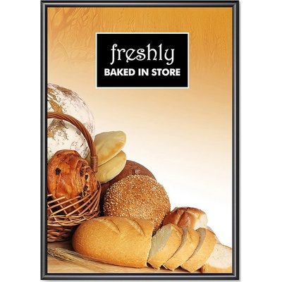 Jansen Display Klaprám 700 x 1000 mm ostrý roh profil 25mm RAL 9005 černá, 731 x 1031 mm