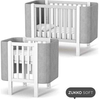 Gekko Kids kolébka Zukko Soft šedá / bílá