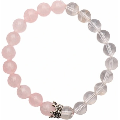 Nefertitis Křišťál a růženín náramek korálkový NF8185