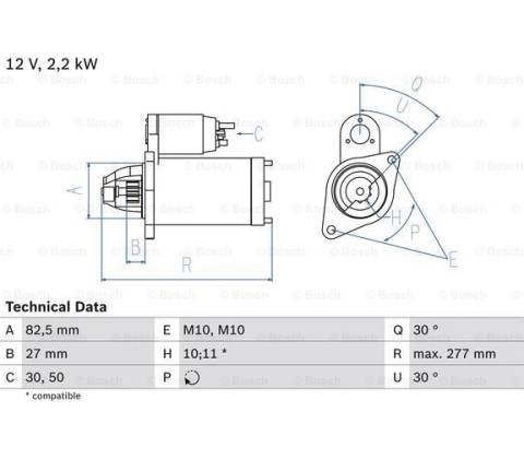 BOSCH Štartér 0986014660