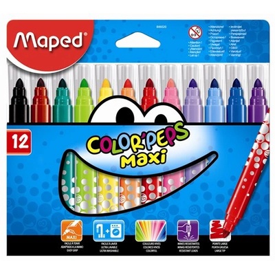 Maped Комплект флумастери Maped Color'Peps Maxi, 12 цвята (846020) (846020)