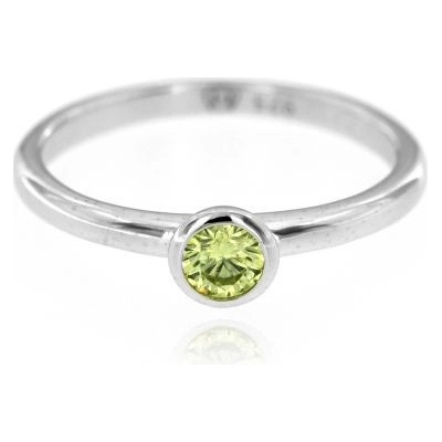 Zlatnictví U Kostela Stříbrný prsten se zeleným kamenem 1850