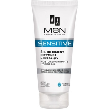 AA Cosmetics Men Sensitive gel pro intimní hygienu s hydratačním účinkem (HydraRetention System, Allantoin, Antibacterial Complex) 200 ml