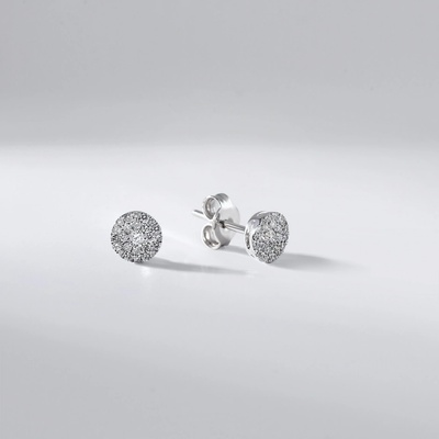 Lillian Vassago Peckové náušnice s brilianty bílé zlato LLV59-DER046W
