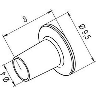 Ersa 0472BR teplovzdušná hubica kónický Veľkosť hrotov 4 mm Dĺžka hrotov 8 mm Obsah 1 ks