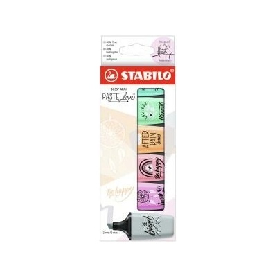 Zvýrazňovač STABILO BOSS MINI Pastel 6 ks - STABILO