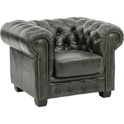 Sob nábytek Chesterfield zelená pravá kůže F0A00000882W