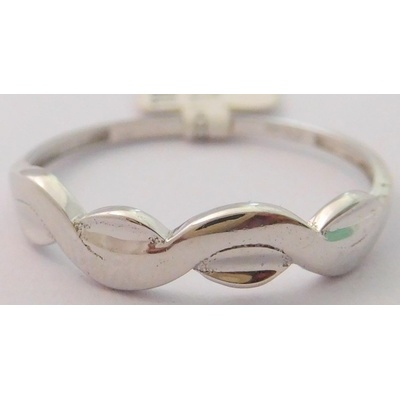 Klenoty Budín Gravírovaný zlatý prsten z bílého zlata 1161607