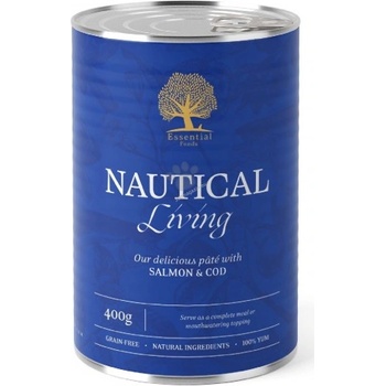 Essential Foods Essential Nautical Living Pate - пастет за кучета със сьомга и риба треска 400 гр - 5041