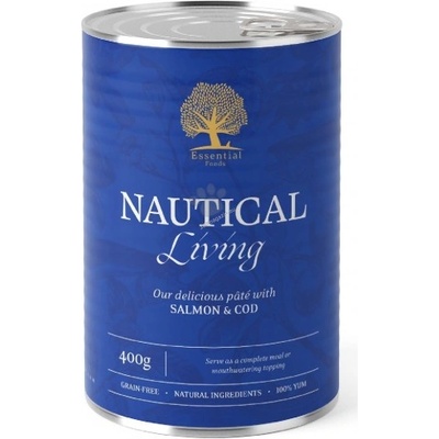 Essential Foods Essential Nautical Living Pate - пастет за кучета със сьомга и риба треска 400 гр - 5041