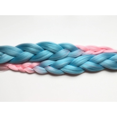 Kanekalon Easy Braid a Miss Rola Barva: MINT/L-PINK (ombré mentol-růžová, mint-pink shaded), Značka: Miss Rola