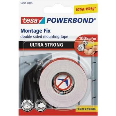 Tesa 55791 Extra Power Silná obojstranná lepiaca páska 1,5 m x 19 mm 55791-00005-00