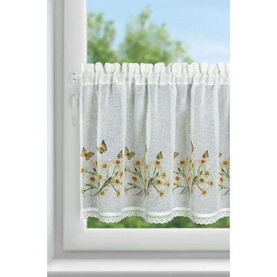 EUROFIRANY KRÁTKA ZÁCLONA NA PÁSKE FLORA 150X60 CM VIACFAREBNÁ