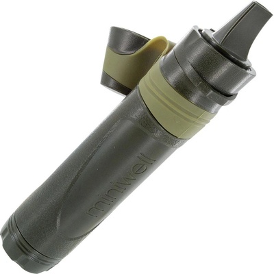 Filtračný systém na vodu slamka Highlander Miniwell L600 - olivový