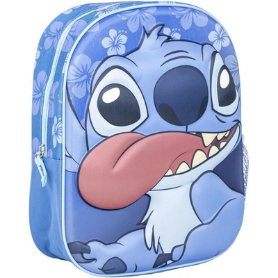 Cerda 3D batoh LILO A STITCH vyplazený jazyk 1 kapsa modrý 31 cm