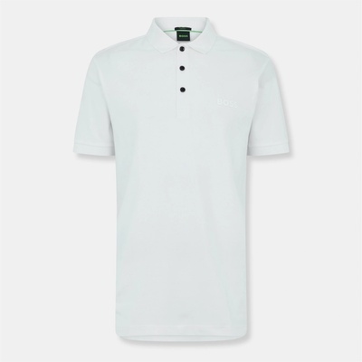 Boss Блуза с яка Boss Men's Logo Polo Shirt Iconic Logo Placement - White