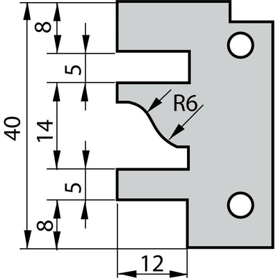 IGM Profilový nůž pro 641 - profil A,40x26x2mm