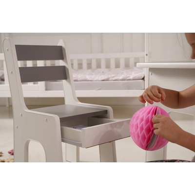 Vingo šedá židlička s šuplíkem