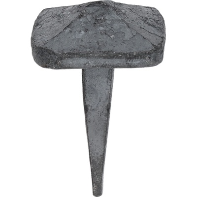 Kovaný klinec, hlavička 27 x 27 x 12 mm, hrot 7 x 7 x 34 mm
