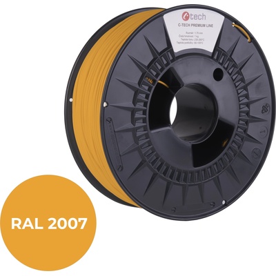 C-Tech 3DF-P-PETG1.75-2007 3D филамент, PREMIUM LINE, PETG, RAL2007, 1, 75mm, 1000g, Луминесцентно светло оранжев (Luminescent light orange) (3DF-P-PETG1.75-2007)