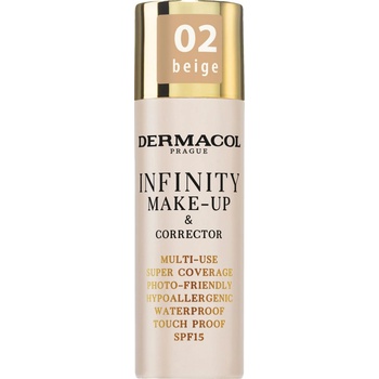 Dermacol Vysoko krycí make-up a korektor Infinity Multi-Use Super Coverage Waterproof Touch 02 Beige 20 g