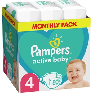Pampers Бебешки пелени Pampers - Active Baby 4, 180 броя (1007000203) - baby
