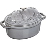 Staub Тенджера за готвене 1 l, с дизайн на прасенце, графитено сив, чугун, Staub (ST1121718)