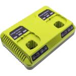 Cameron Sino Зарядно устройство за 2 батерии за Ryobi 18V One+, екв. RC18240 (DF-RTP118EU)