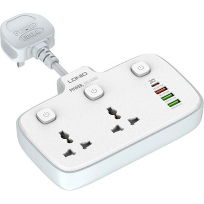 LDNIO 2 Plug + 4 USB Switch (SC2413)