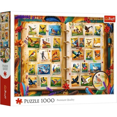 Trefl Zbierka známok Atlas vtákov 1000 dielov