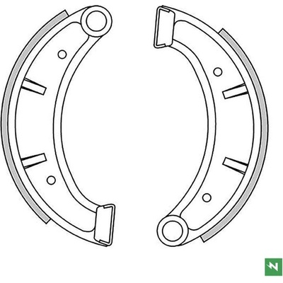NEWFREN brzdové čelisti přední HUSQVARNA CR 240/250 83-86, TE 510 84-87, WR 125 /240/250 83-86, WR 400 85, WRE 125 83-87, WRE 240/250 83, (160X25mm)