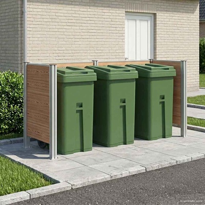 vidaXL Оградка за кошче Кафяво 237 x 85 x 115 см Алуминий и WPC (3429266)