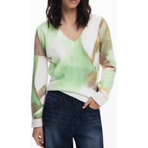 Desigual Дамски пуловер desigual, Размер xs, Цвят Зелен (25wwjf13_ve4146)