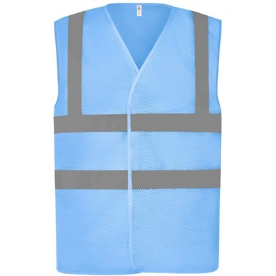 Yoko Hi-Vis síťovaná bezpečnostní vesta HVW120 nebesky modrá