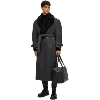 Boss Men's Yama Tailored Fit Formal Coat - Grey