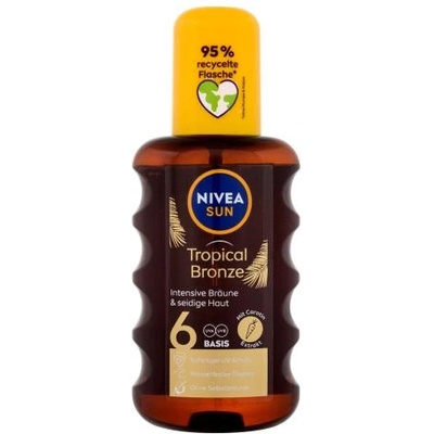 Nivea Sun Tropical Bronze Oil Spray SPF6 слънцезащитно масло с каротин 200 ml