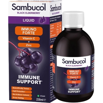 Sambucol Immuno Forte Vitamin C + Zinc Сироп, 230 ml, Sambucol