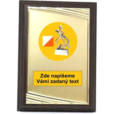 VIZINGR Orientační běh žena plaketa H122-G231.01-L384 H122-G231.01-L384/15 cm