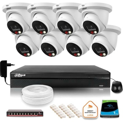 Dahua 8 kamier IPC-HDW2849TM-S-IL s 1TB diskom