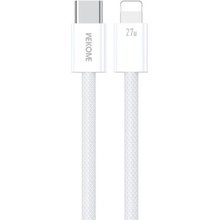 Wekome WDC-21 opletený nabíjací a dátový USB-C na Lightning 1m bílý