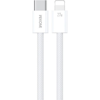 Wekome WDC-21 opletený nabíjací a dátový USB-C na Lightning 1m bílý